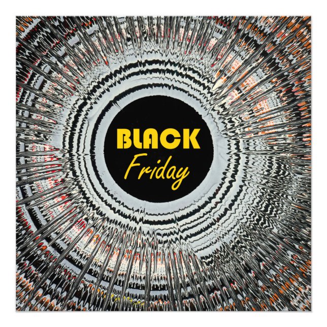Foto anúncio da Black Friday com arte de rotação origin (Frente)