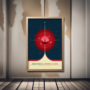 Foto Anúncio Sci-Fi, Relógio Atômico Vermelho, Espaço P