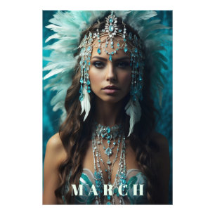 Foto *~* Ap53 Boho MARCH AQUAMARINE Headdress