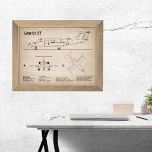 Foto Aprenda 23 - Planos de desenho de projeto de avião