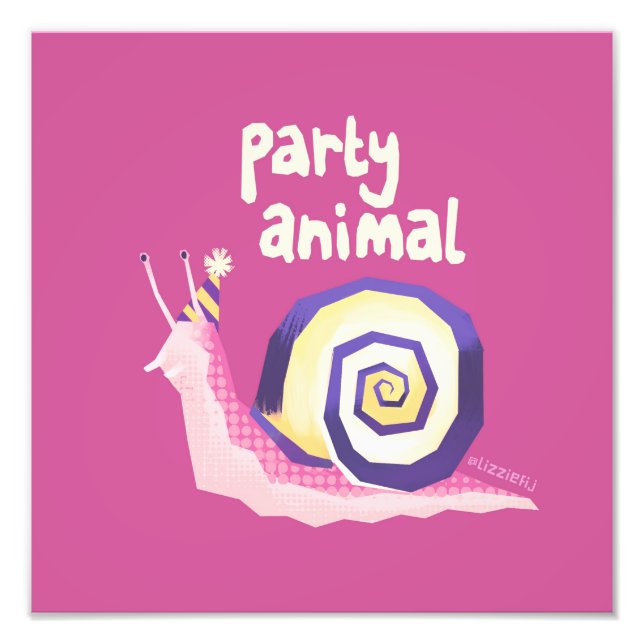 Foto Apresenta impressão de média arte de caracol de fe (Frente)