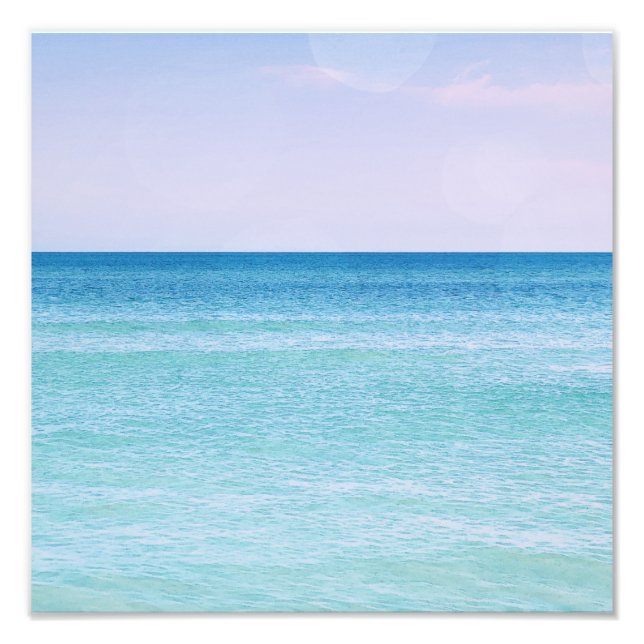 Foto Aqua Teal Lavanda Ocean Onda Praia Tropical (Frente)