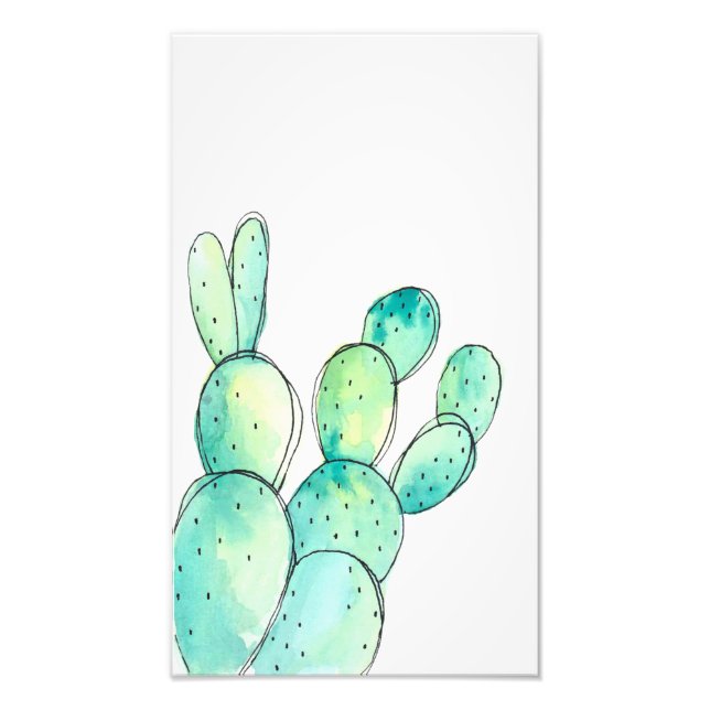 Foto Aquarela Cactus (Frente)