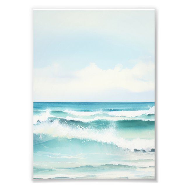 Foto Aquarela Turquoise Ocean Wall Art (Frente)