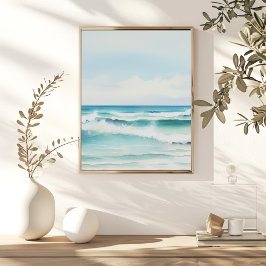 Foto Aquarela Turquoise Ocean Wall Art