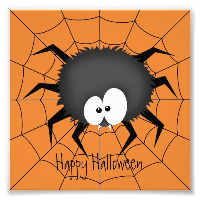 Foto Aranha Halloween em uma Web (Frente)