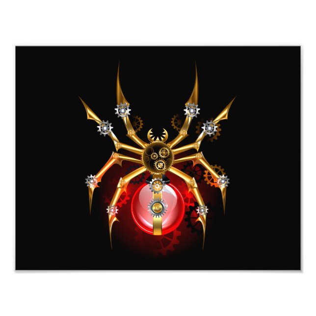 Foto Aranha steampunk em preto (Frente)