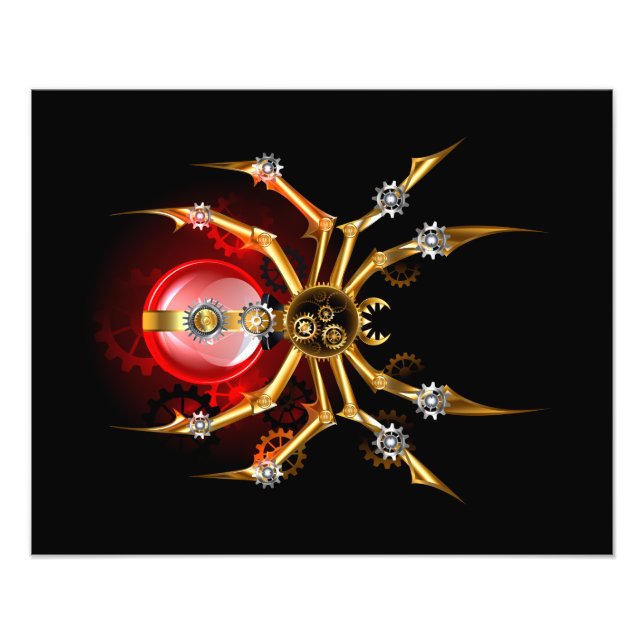Foto Aranha steampunk em preto (Frente)