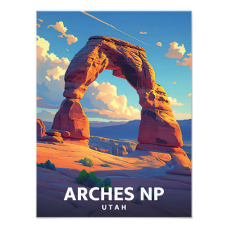 Foto Arches NP Utah - Vintage Poster - Illustration