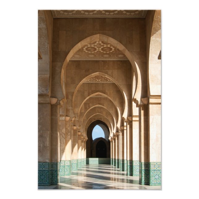 Foto Archway na Mesquita Hassan II, Casablanca, Marroco (Frente)