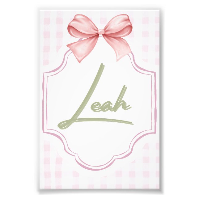 Foto Arco de Enfermeira Leah Baby Girl Personalizado (Frente)