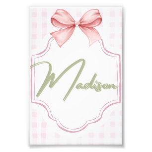 Foto Arco do Madison Baby Girl Personalizado &Gingham