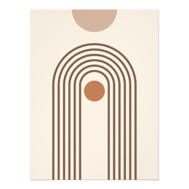 Foto Arco-íris e Sol, Arte Geométrica Abstrata Boho (Frente)