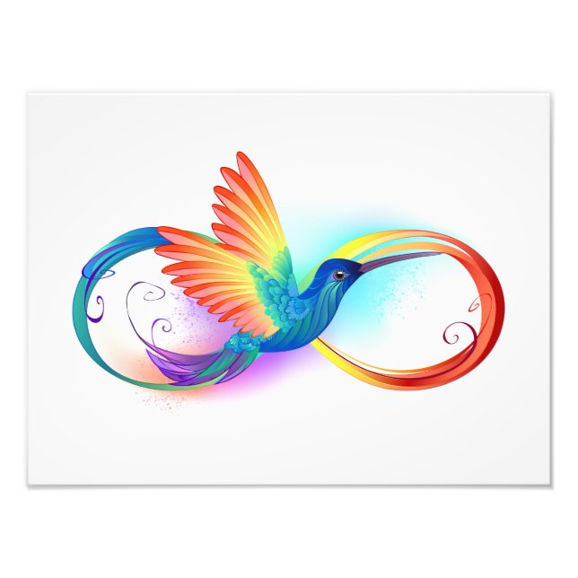 Foto Arco-íris Hummingbird com símbolo Infinito (Frente)