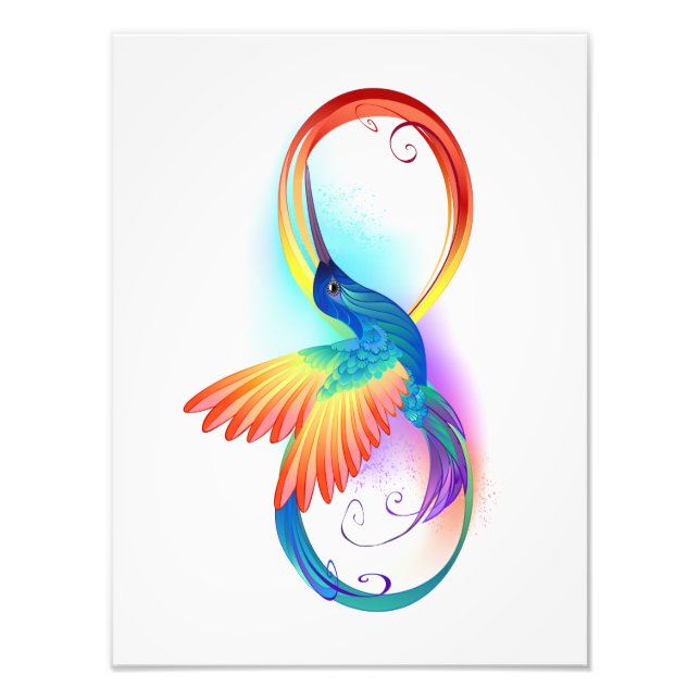 Foto Arco-íris Hummingbird com símbolo Infinito (Frente)