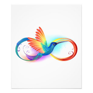 Foto Arco-íris Hummingbird com símbolo Infinito