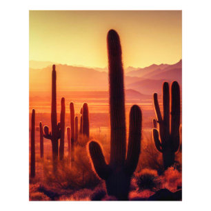 Foto Arizona Desert cactus sunset