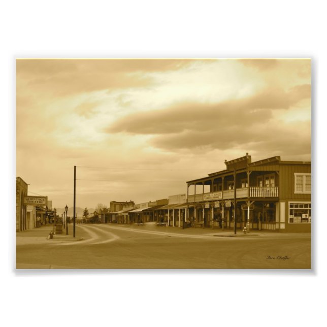 Foto Arizona Tombstone Main Street Sepia (Frente)