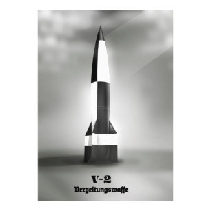 Foto Arma de vingança V2 Foguete B&W estilo vintage.