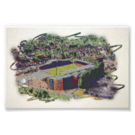 Foto Arquitetura do Estádio Wrexham Arte em Aquarela