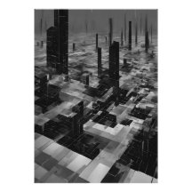 Arquitetura Monocromática Cybercity Brutalista