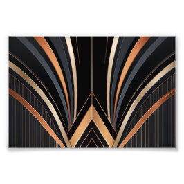 Foto Art Deco Metallic Geometric Elegance