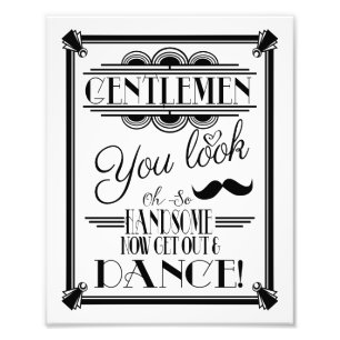 Foto art deco, sinal do banheiro dos CAVALHEIROS, sinal