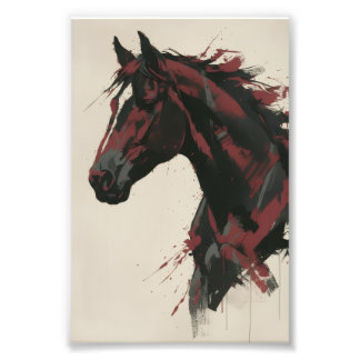 Foto Arte Abstrata de Cavalo para Parede