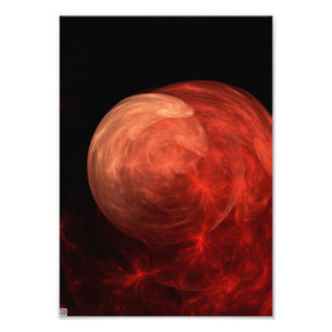 Foto Arte Abstrata Galáxia Vermelha