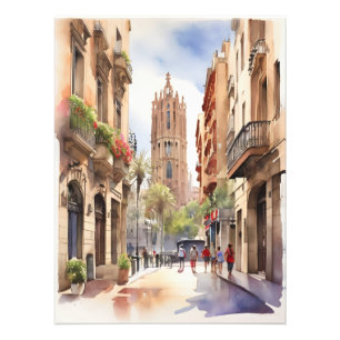 Foto Arte aquarela de Barcelona