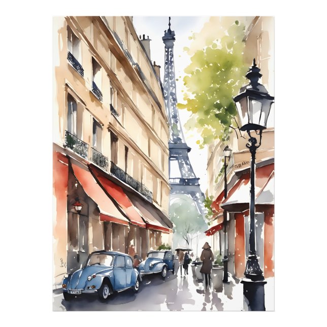 Foto Arte aquarela de Paris (Frente)