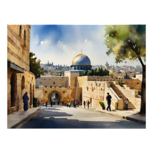 Foto Arte aquosa de Jerusalém Israel