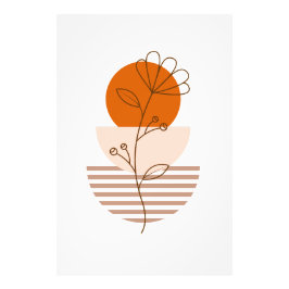 Foto Arte boho flor en un atardecer