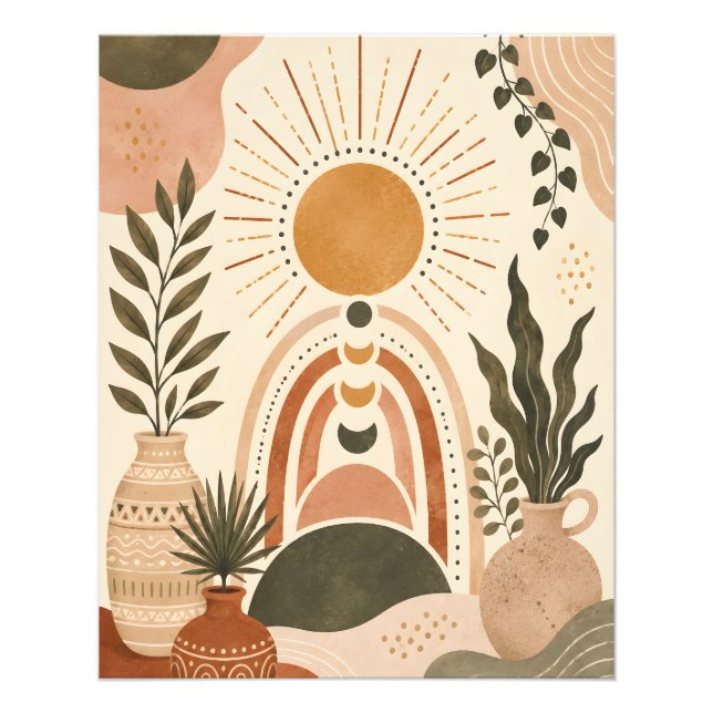 Foto Arte Botânica e Sol Boho (Frente)