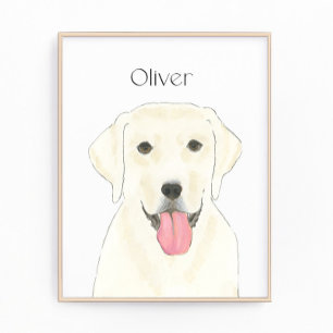 Foto Arte Branca Personalizada Labrador