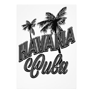 Foto Arte com tipografia vintage de Havana Cuba.
