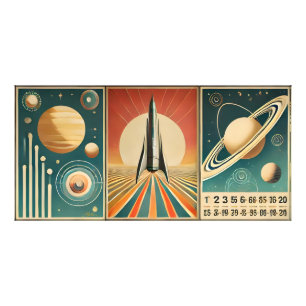 Foto Arte da Era Espacial Calendário Espaço Tempo