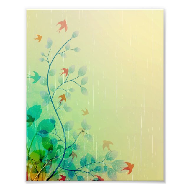 Foto Arte de Abstrato Floral Moderna Primavera (Frente)