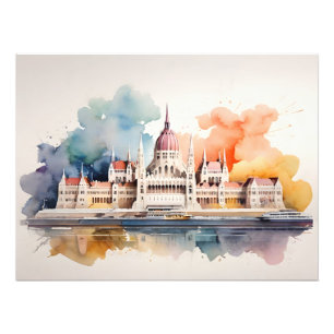 Foto Arte de aquarela de Budapeste