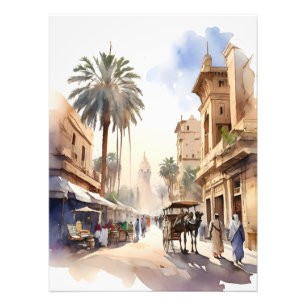 Foto Arte de aquarela do Cairo