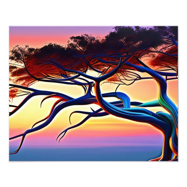 Foto Arte de Árvore Sunset (Frente)