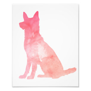 Foto Arte de Cachorro Rosa German shepherd