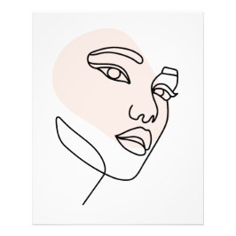 Foto Arte de desenho de linha de rosto de mulher abstra