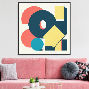 Foto Arte de Design Geométrico Abstrato Retro em Risogr