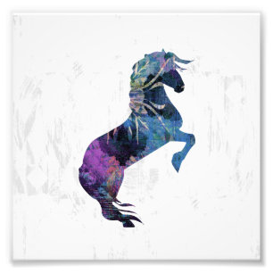 Foto Arte de elevação bonito do cavalo da fantasia