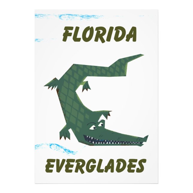 Foto Arte de férias de jacaré dos Everglades da Flórida (Frente)