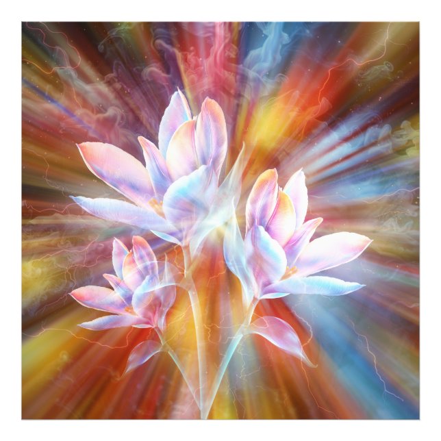 Foto Arte de flores modernas abstratas (Frente)