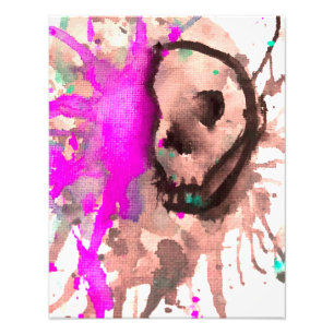 Foto Arte de Halloween em aquarela de crânio gótico