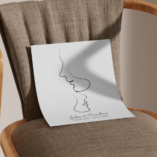 Foto Arte de linha de abstrato minimalista do casal