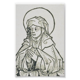 Foto Arte de Linha Minimalista Medieval de Santa Mônica